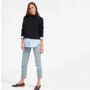 Everlane Cashmere Crop Mockneck Sweater (S)